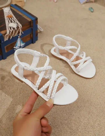 Sandale Shein Kids, alb