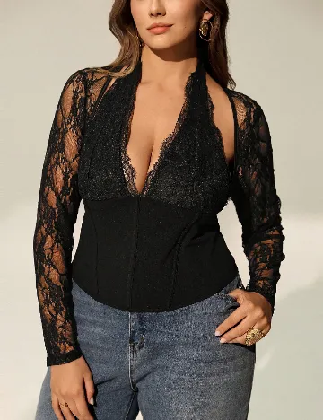 Bluza SHEIN CURVE, negru