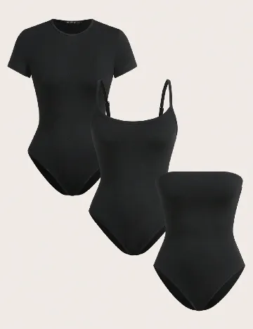 Set body SHEIN CURVE, negru