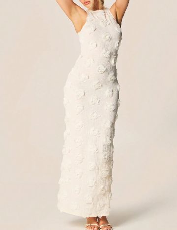 Rochie lunga Missguided, ecru