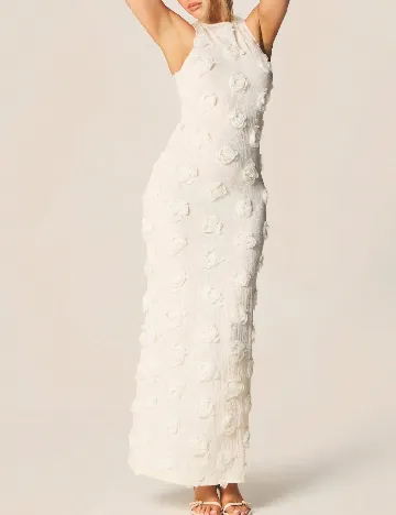 Rochie lunga Missguided, ecru