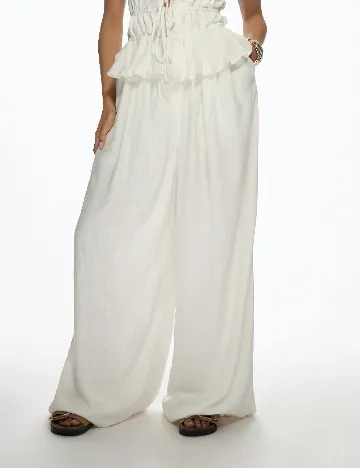 Pantaloni Missguided, alb