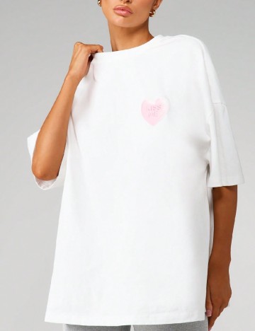 Tricou Oversize Missguided, alb