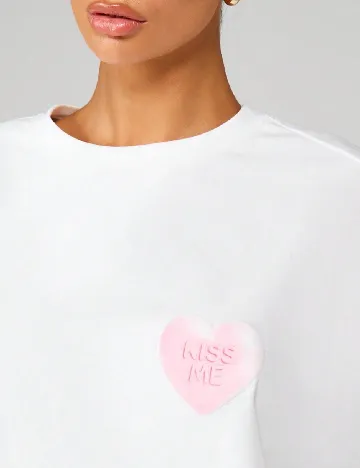 Tricou Oversize Missguided, alb
