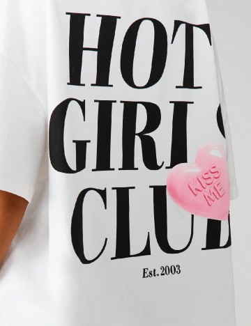 Tricou Oversize Missguided, alb
