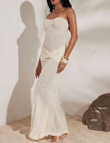 Rochie de plaja SHEIN, ecru