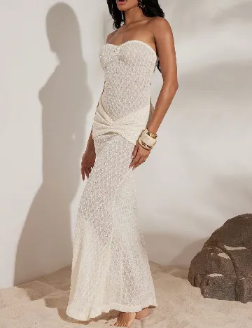 Rochie de plaja SHEIN, ecru