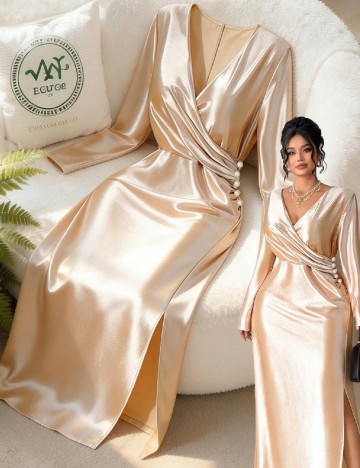 Rochie lunga SHEIN CURVE, crem
