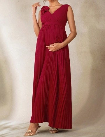 Rochie lunga SHEIN Maternity, rosu