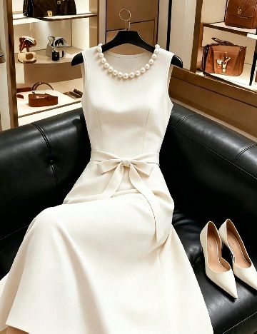 Rochie medie SHEIN, crem