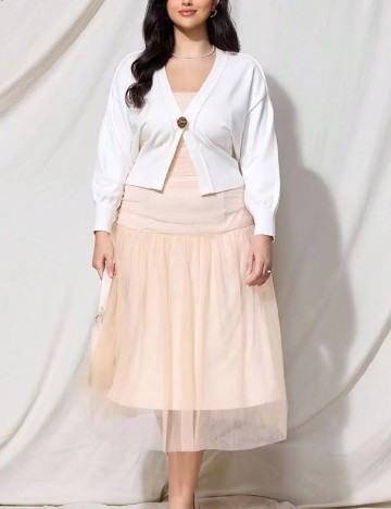 Bluza SHEIN CURVE, alb