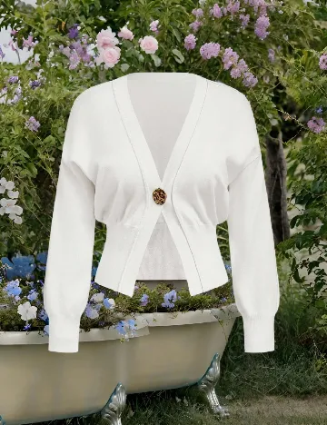 Bluza SHEIN CURVE, alb