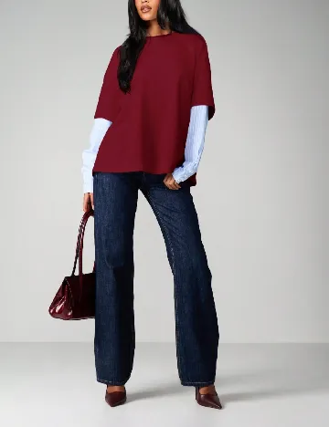 Bluza Missguided, visiniu/albastru