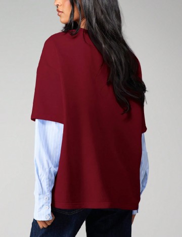 Bluza Missguided, visiniu/albastru