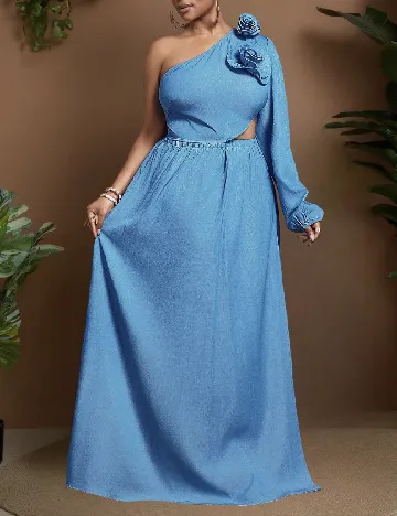 Rochie lunga SHEIN CURVE, albastru