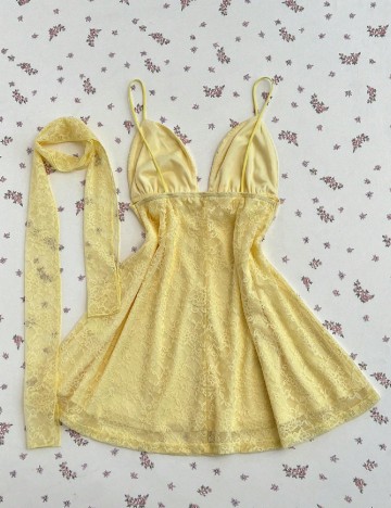 Rochie scurta SHEIN, galben