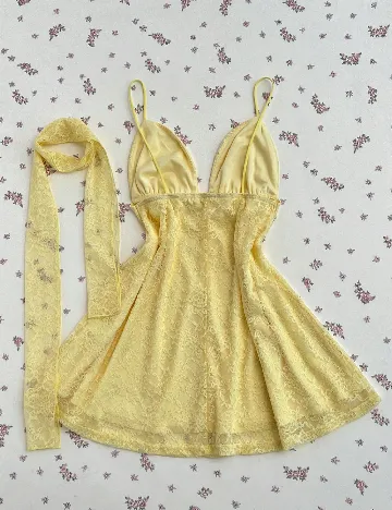 Rochie scurta SHEIN, galben