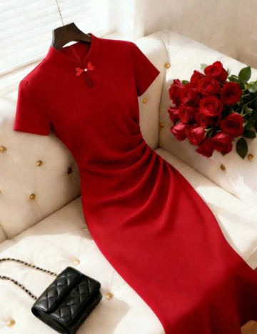 Rochie lunga SHEIN, rosu