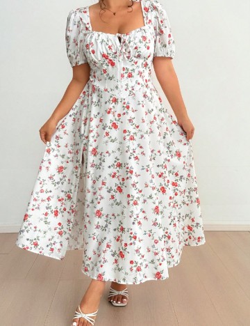 Rochie medie SHEIN CURVE, alb