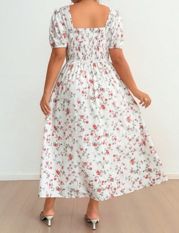 Rochie medie SHEIN CURVE, alb