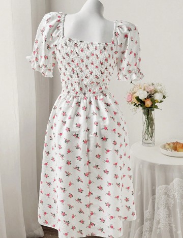 Rochie medie SHEIN CURVE, alb