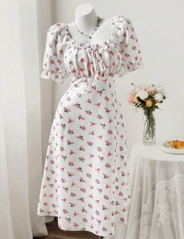 Rochie medie SHEIN CURVE, alb
