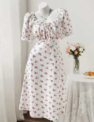 Rochie medie SHEIN CURVE, alb