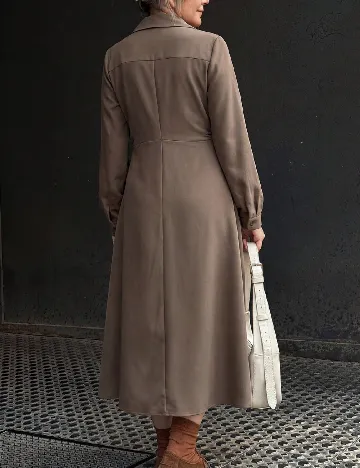 Rochie medie Dazy, maro