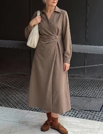 Rochie medie Dazy, maro