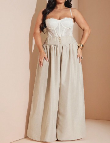 Pantaloni SHEIN CURVE, bej
