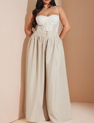 Pantaloni SHEIN CURVE, bej