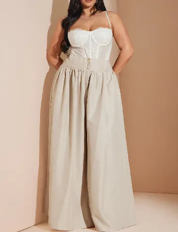Pantaloni SHEIN CURVE, bej