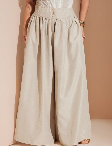 Pantaloni SHEIN CURVE, bej