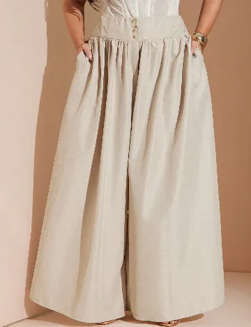 Pantaloni SHEIN CURVE, bej