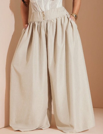 Pantaloni SHEIN CURVE, bej