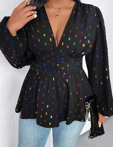 Bluza SHEIN CURVE, negru