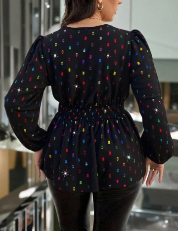 Bluza SHEIN CURVE, negru