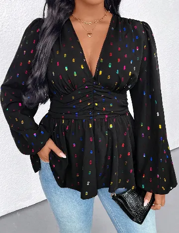 Bluza SHEIN CURVE, negru