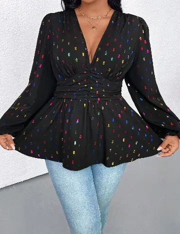 Bluza SHEIN CURVE, negru