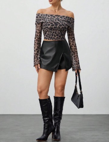 Fusta pantalon SHEIN, negru