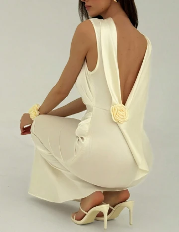 Rochie lunga SHEIN, crem