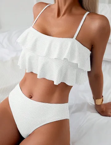 Costum de baie SHEIN, alb