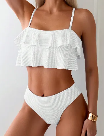Costum de baie SHEIN, alb