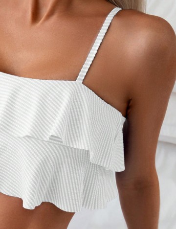 Costum de baie SHEIN, alb