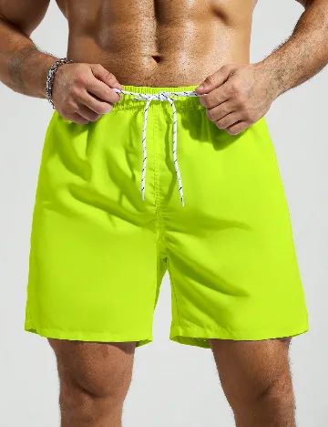 Short de baie SHEIN, verde neon