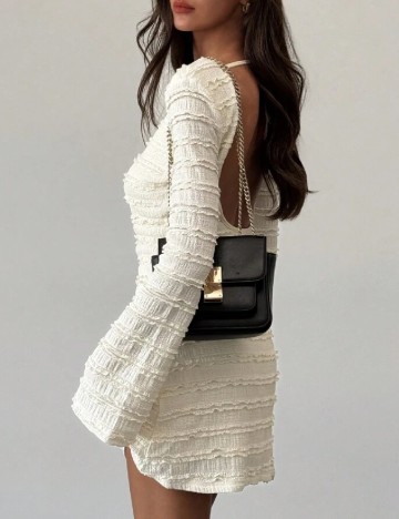 Rochie scurta SHEIN, ecru