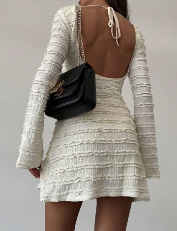 Rochie scurta SHEIN, ecru