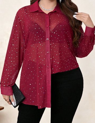 Camasa SHEIN CURVE, rosu