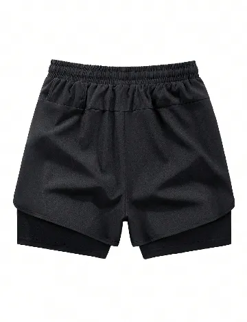 Pantaloni scurti SHEIN Plus Size Men, negru