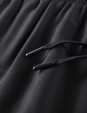 Pantaloni scurti SHEIN Plus Size Men, negru
